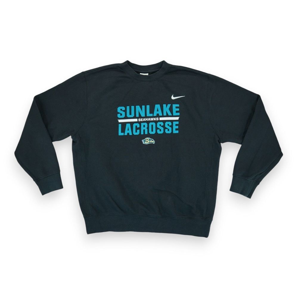 Nike Men's Crewneck Sweatshirt Seahawks Sunlake Lacrosse Size M Black CJ1614-010